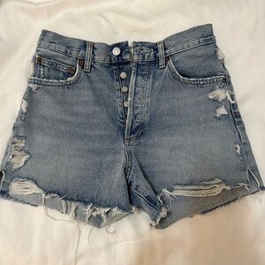 Light Wash Agolde Dee Short - Vintage High Rise Short